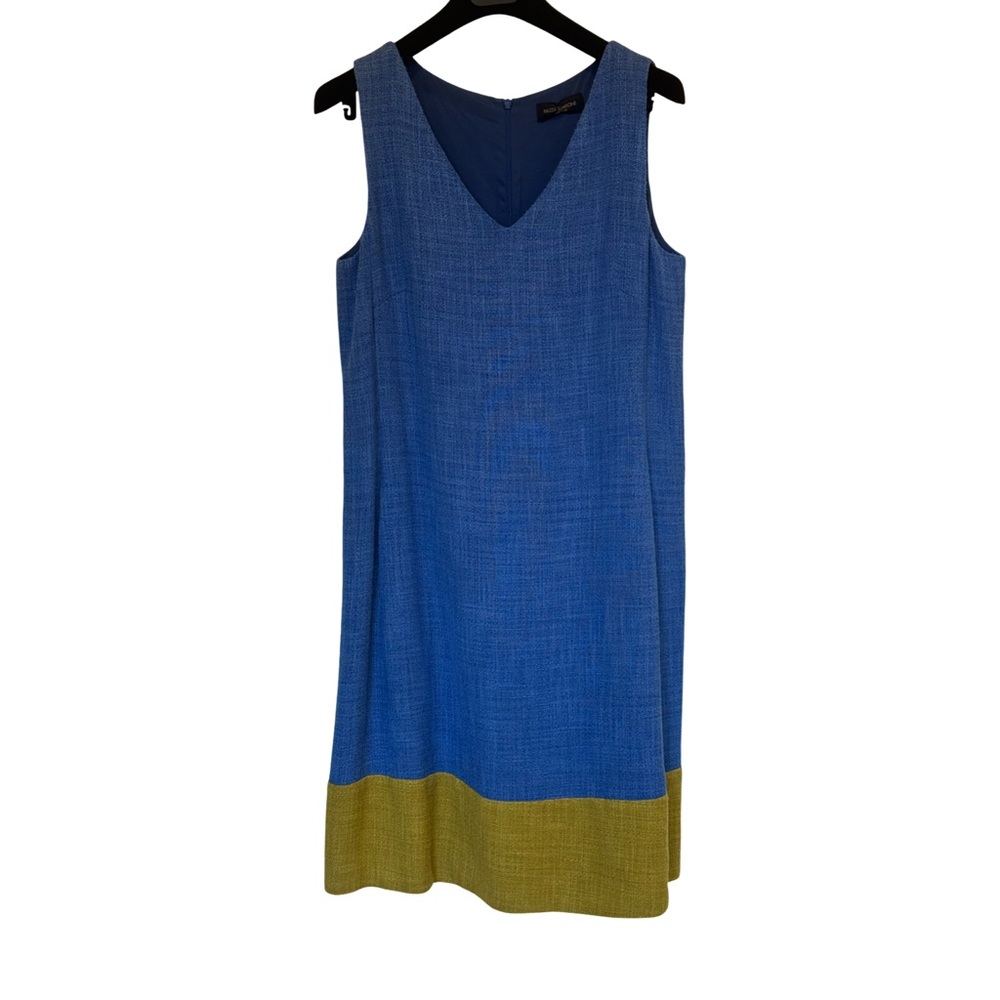 Blue and Green Sleeveless Dress
